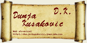 Dunja Kušaković vizit kartica